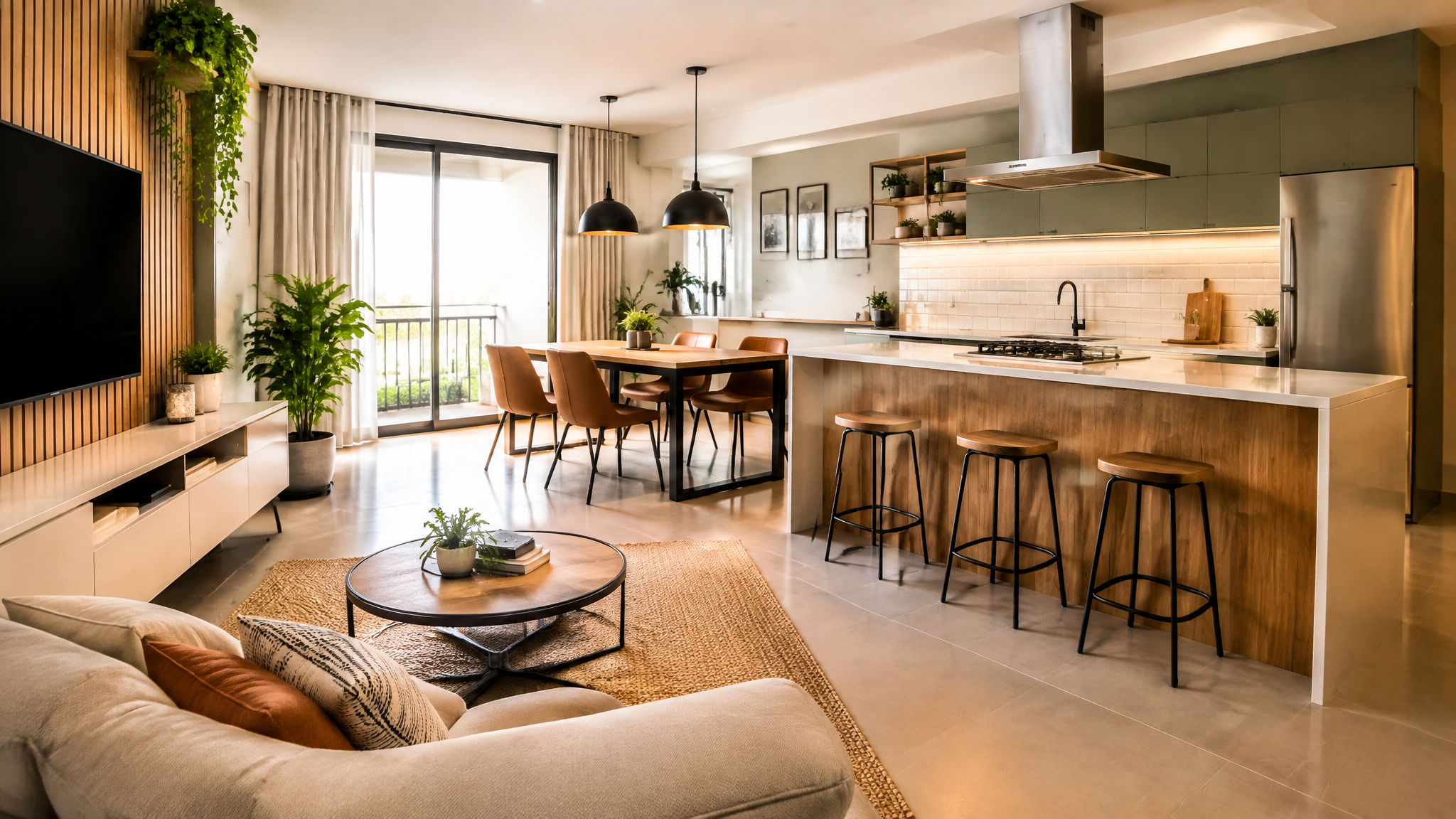 O que são ambientes integrados e por que eles exigem cuidado | Como Decorar Sala e Cozinha Integradas