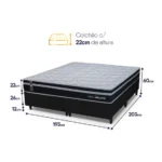 Conjunto Cama Box King Size Durham | Primeiro | Casa Sem Perrengue