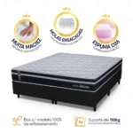 Conjunto Cama Box King Size Durham | Segundo | Casa Sem Perrengue