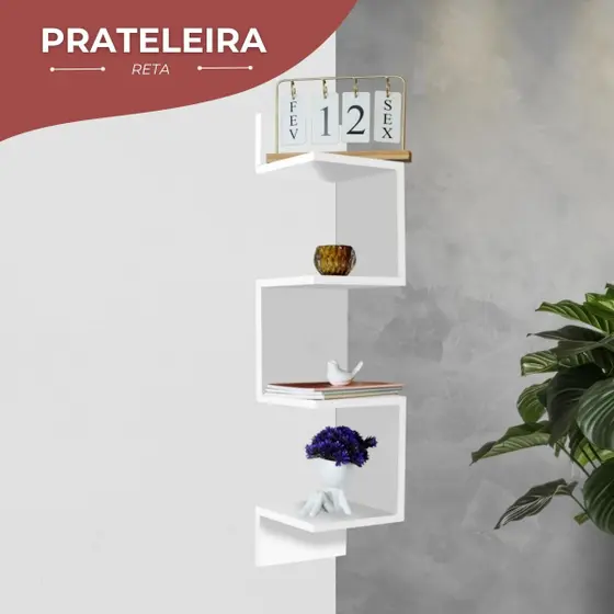 Prateleira De Canto Reto Mdf | Principal | Casa Sem Perrengue